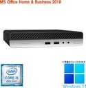 HP Mini PC 400 G4 with 22" Monitor - Windows 11 Pro, MS Office Home & Business 2019, Core i5-8500T, 16GB RAM / 512GB SSD, Refurbished