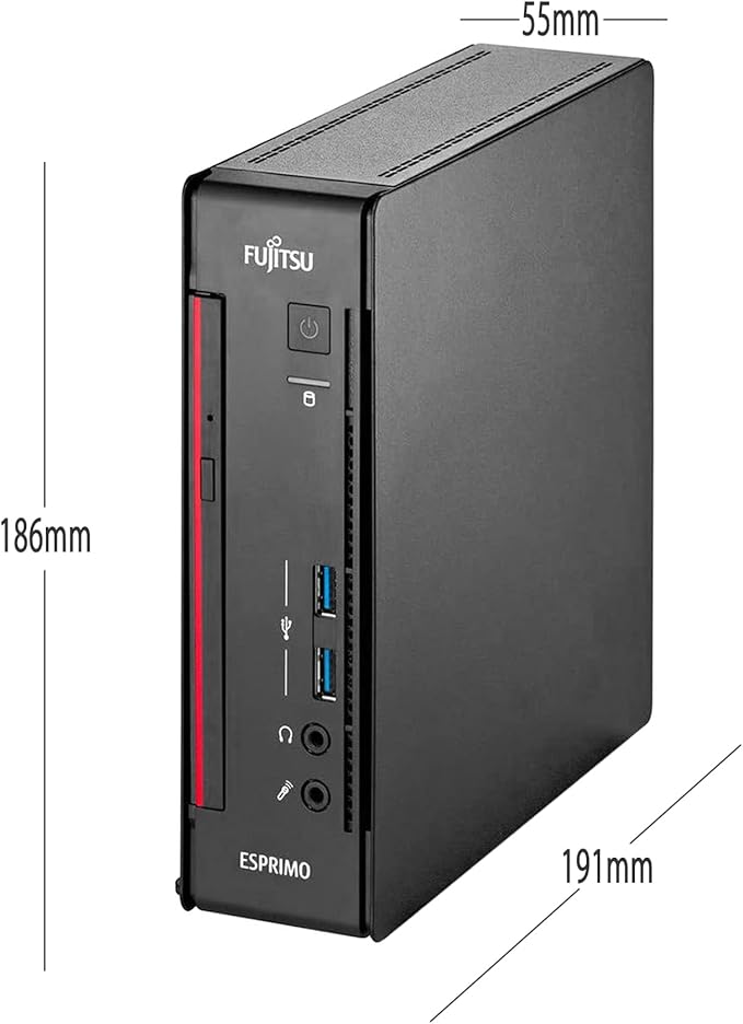 Fujitsu ESPRIMO Q558 Mini PC with 22" Monitor - Core i3-9100T, Windows 11 Pro, MS Office 2024, 16GB RAM / 512GB SSD, Refurbished
